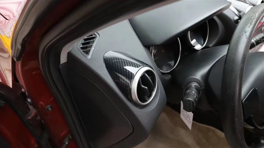 Car Accessories For Nissan Qashqai J10 2006-2013 ABS Carbon Fiber Printed Interior Side Air Vent Outlet Cover Trim 2pcs