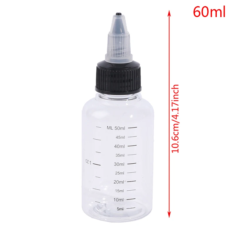 1Pcs 30/60/100/120/250ML Plastic tube Liquid Capacity Dropper Bottles Twist Top Cap Tattoo Pigment Ink Containers