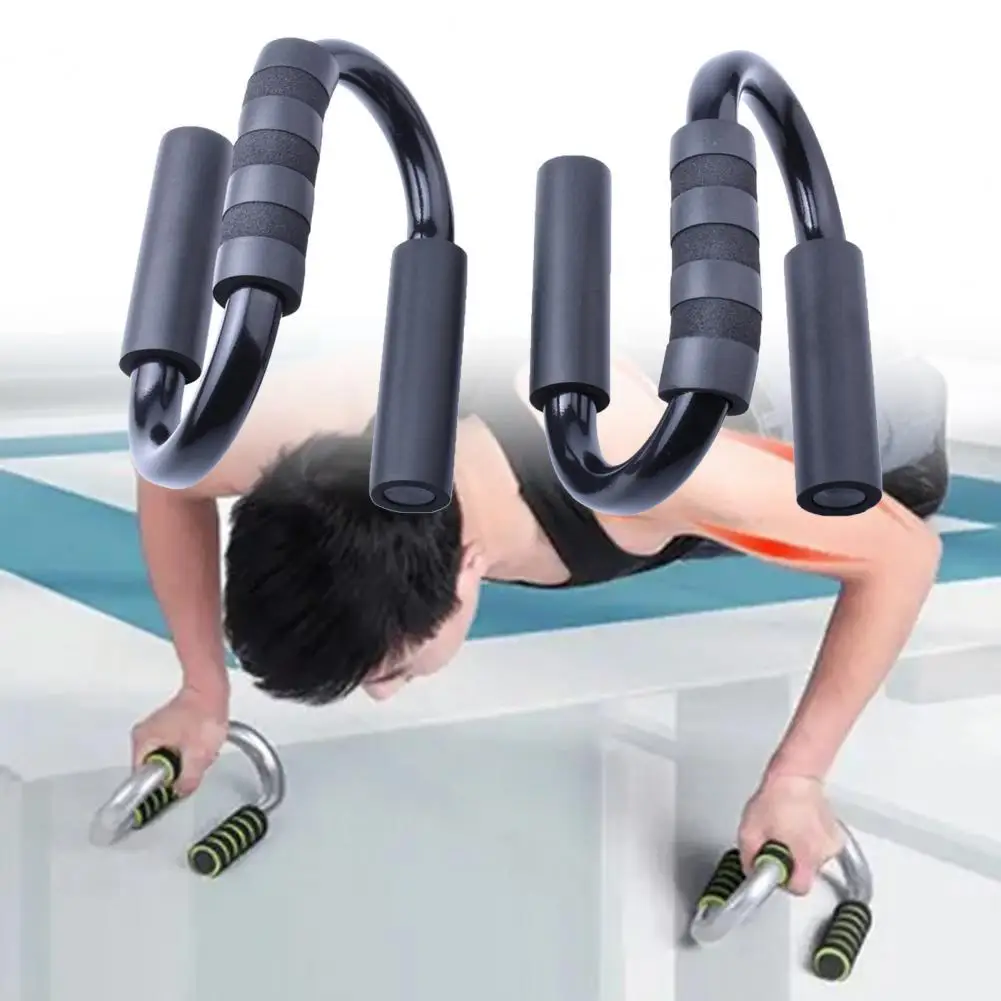 Upper Body Training 1 Pair Practical S Shape Push Up Bars Handle Arm Muscle Building Push Up Stands Effective   for Gym