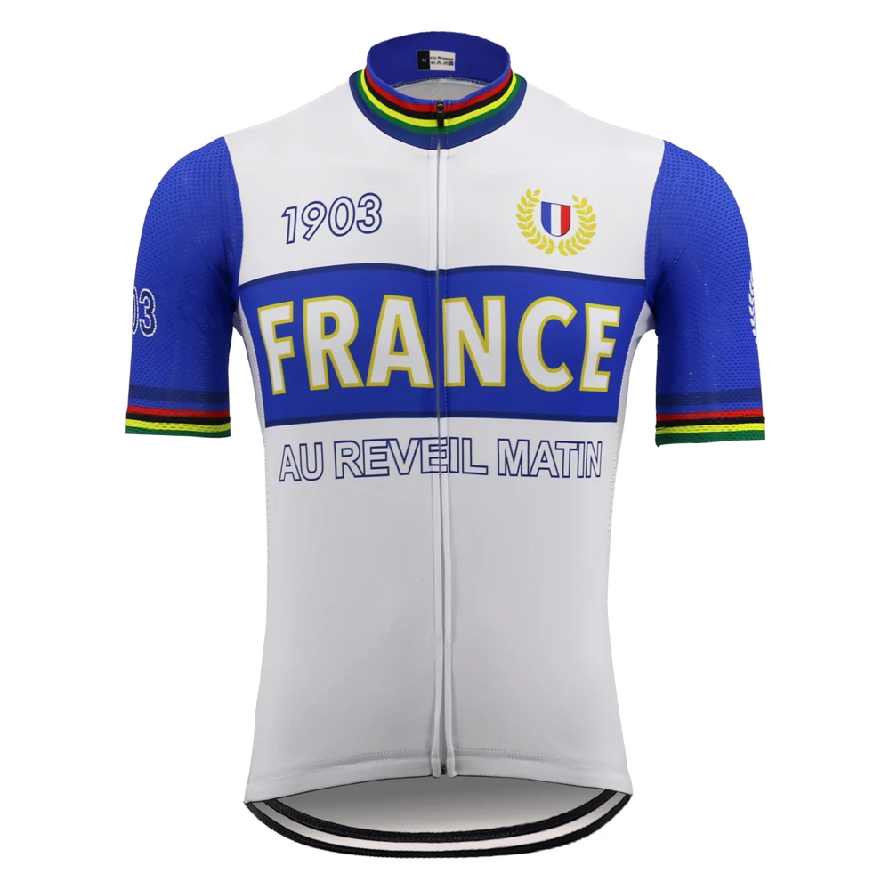 FRANCE national cycling jersey short sleeve ropa ciclismo mtb jersey AMSTERDAM HOLLAND ITALIA bike clothing 5 country style