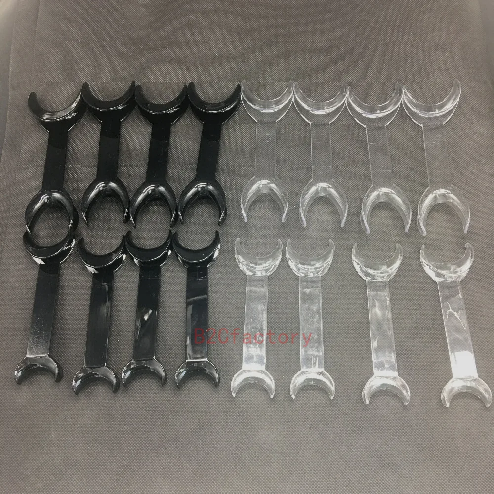 Black / WhiteDental Double-headed T-Shape Intraoral Cheek Lip Retractor Dental Intraoral Mouth Expanders