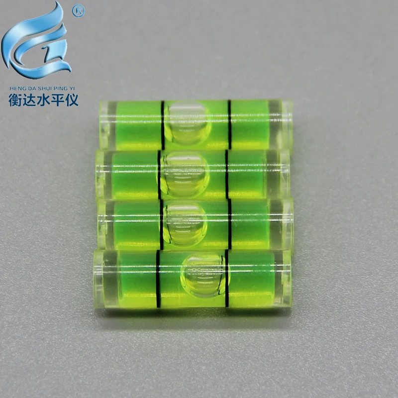 100pcs 6 * 20mm Acrylic Level Small High-precision Bubble Level Round Level Vial