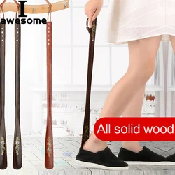 New 22/55/70cm Professional Wooden Shoe Horn Flexible Long Handle Shoehorn Useful Shoe Lifter Professional Shoe Spoon Home Tools