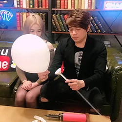 Balloon Burster by Taiwan Ben and Jeimin Lee Charge Magic Tricks (Include Ballon ) For Professional Magician Illusions