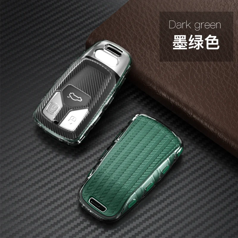 New TPU soft Car Key Cover Case Key Case For AUDI A4 B9 Q5 Q7 TT TTS 8S 2016 2017 car smart remote Car Styling