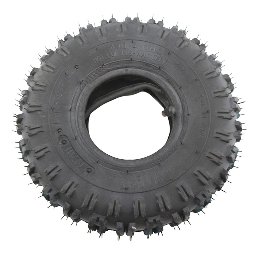 4.10-4 410-4 4.10/3.50-4 Tyre Tire + Inner Tube Replacement for Garden Rototiller Snow Blower Go Cart Kid Utility Carts ATV