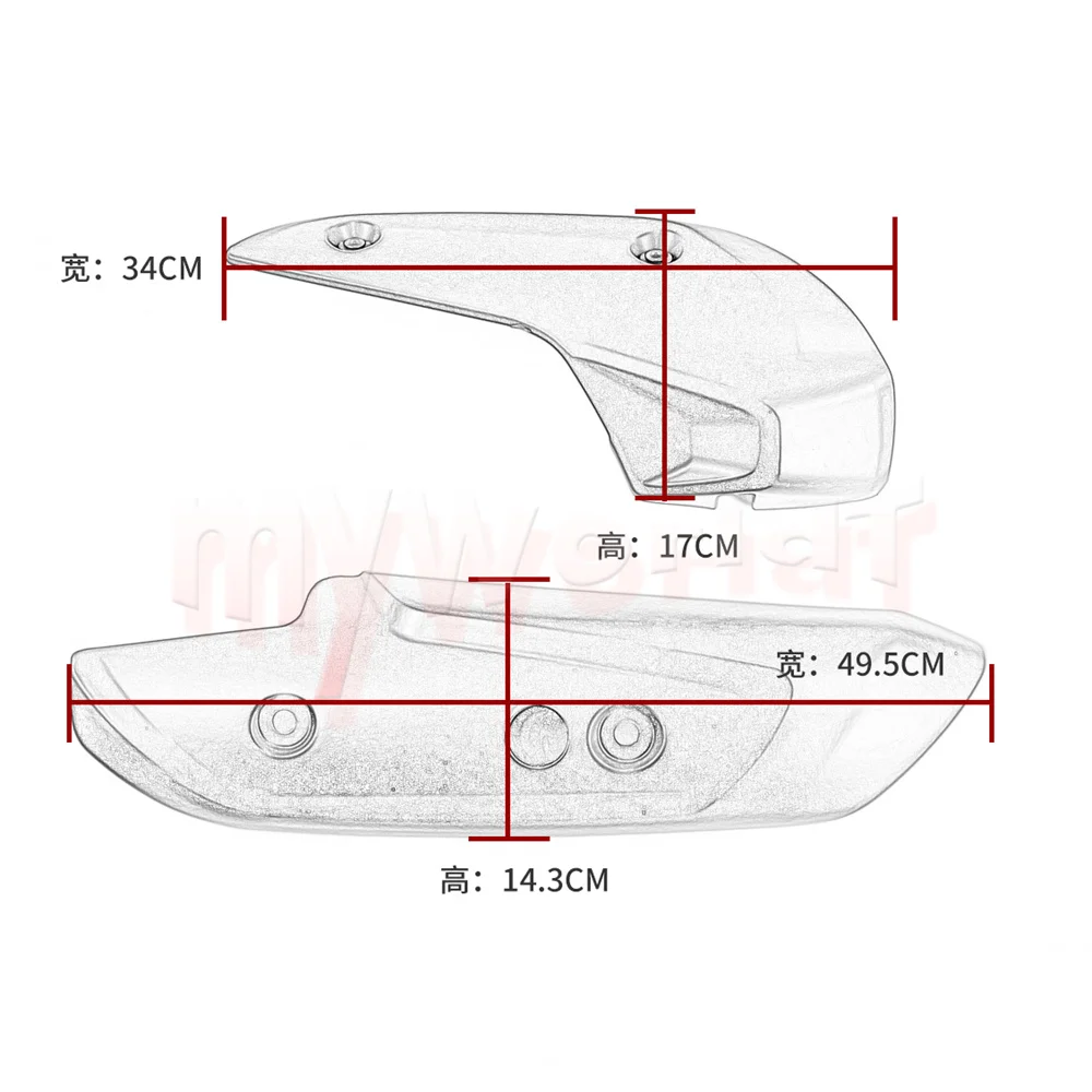 Misura Per TMAX530 2017 - 2019 TMAX560 2020 - 2021 Accessori Moto Tubo Di Scarico Copertura Cowl Set TMAX 530/560 T-MAX560