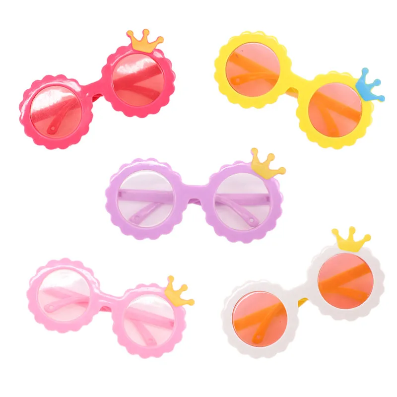 Doll New Polished Cute Crown Glasses Fit 18 Inch American 43cm Baby Doll Clothes Accessorie,Girls Toys,Generation Birthday Gift