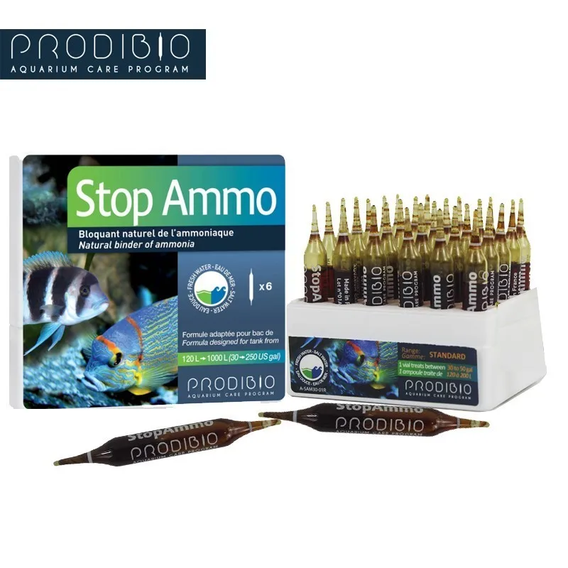 Original PRODIBIO Stop Ammo Natural Blinder Of Ammonia Reduces The Production Of Nitrites In Aquariums