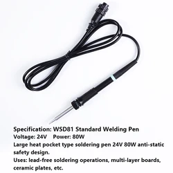 Weller-mango de hierro para soldar WSP80 Pen WSD81, estación de soldadura, 24V / 80W