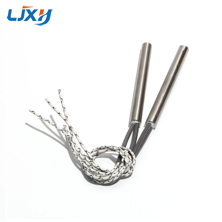 LJXH 2PCS 18mm 160~300mm Wire Length 30cm 12V/24V High-density Cartridge Mold Heating Element Heater 316SUS 405/455/500/650/750W