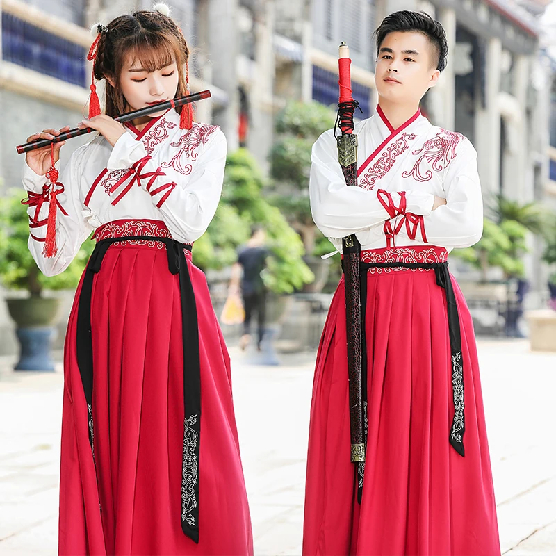 Vestido tradicional chinês hanfu, elegante, dinastia tang, roupas de princesa, homem, espadachim, casal, vestido cp, traje de dança antiga