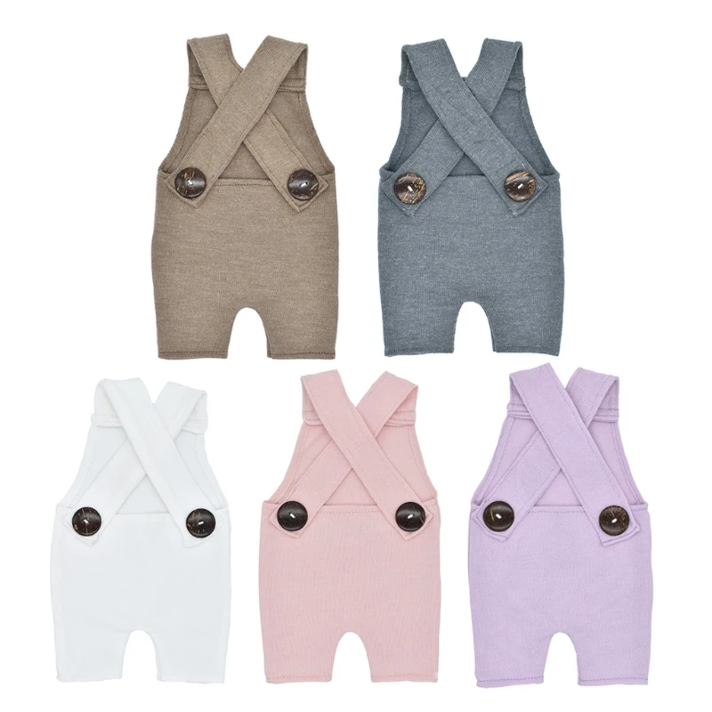 

Newborn Photography Prop Button Overalls Pants Baby Photo Shoot Romper Outfit