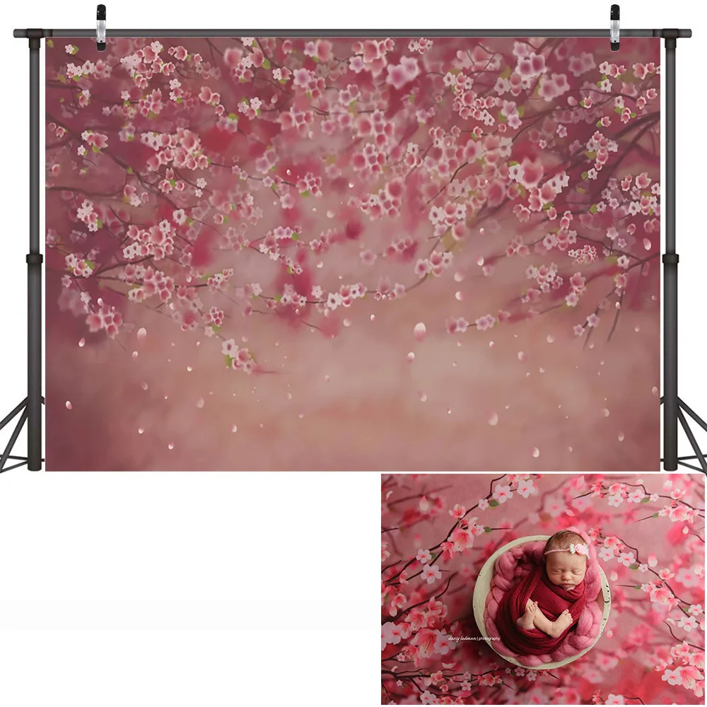 Photography Floarl Hand Painted Texture Backdrop Newborn Kid Children Birthday Portrait Background Photo Studio Baby Shower Prop