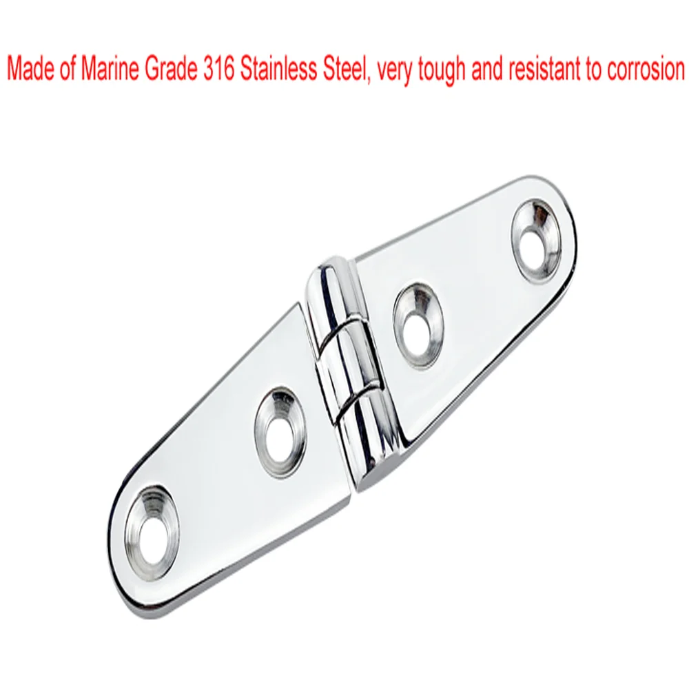 

SS 316 Marine Grade 26*102mm Cast Boat Caravan RV Deck Hinge Cupboard Cabinet Drawer Door Strap Butt Hinge Furniture Hardware