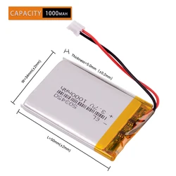 503450 3.7V 1000mAh replace battery in my Playstation Gold Headset.