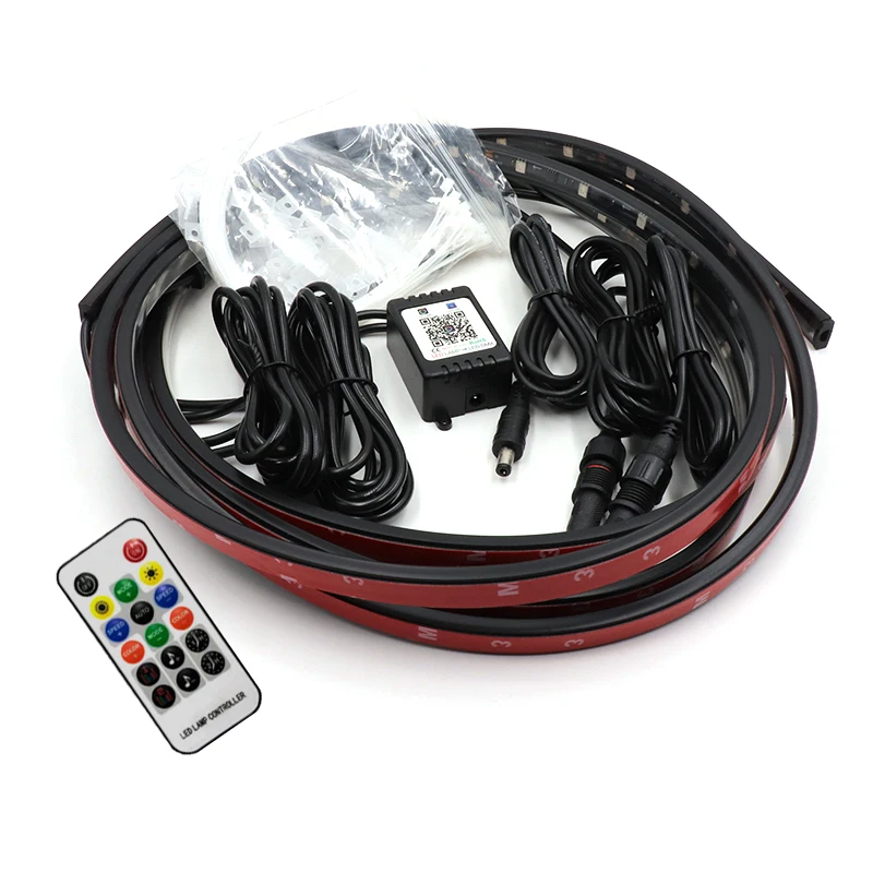 RGB Exterior Car LED Strip APP Remote Control LED Strip Under Car Tube Underglow Underbody System Neon Light