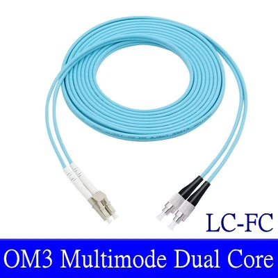 Fibre Optical OM3 10 Gigabit Optical Fiber Jumper LC-LC FC-SC-ST Multimode Dual Core Optical Fiber Cable Cord 1m 2m 3m 10m 50m