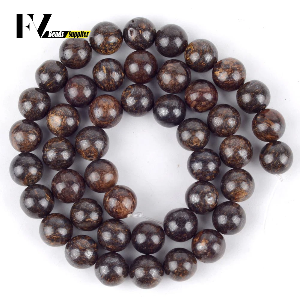 Wholesale 4-12mm Natural Bronzite Stone Loose Spacer Round Beads For Jewelry Making DIY Bracelets Necklace Needlework 15\