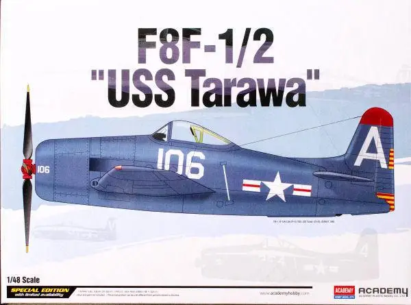 아카데미 AC12313 1/48 F8F-1/2 "USS Tarawa" 플라스틱 모델 키트