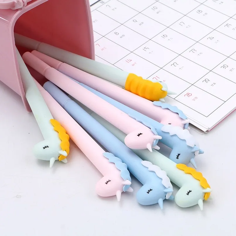 Cartoon Girl Heart Candy Unicorn Pen Cute Soft Rod Pen Students Writing Wholesale