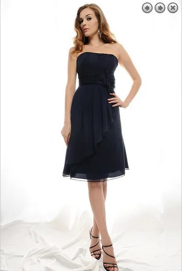 

free shipping fashion new 2013 elegant dress plus size brides maid vestidos formal gown short black bodice Bridesmaid Dresses