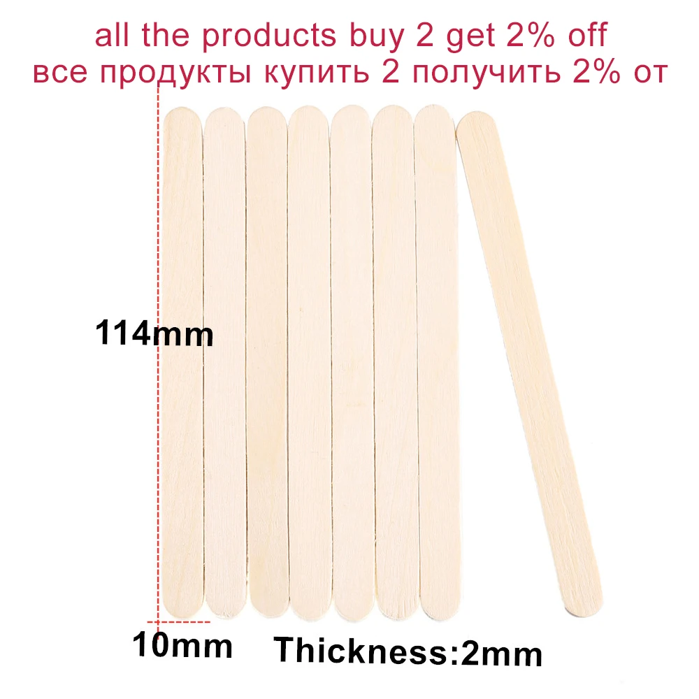 50-150pcs 11cm Wooden Coffee Tea Ice Cream Popsicle Sticks Beverage Stir Stirrers for DIY Jewely Making UV Resin Sticks Tools