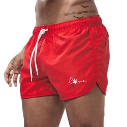 Shorts esportivos masculinos de secagem rápida, shorts de corrida, shorts masculinos de ginástica, shorts casuais de fitness, shorts de surf, shorts estampados para natação, academia, verão