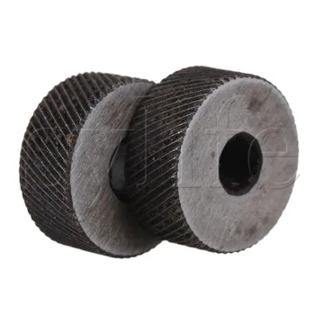 2PCS 0.8Mm Pitch Diagonal Coarse 19มม.OD Knurlingลูกกลิ้งล้อเหล็กเครื่องมือ