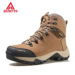 Sapatilhas Humtto-impermeáveis para homens, tênis de trekking ao ar livre, caça ao inverno, camping, botas táticas de montanha