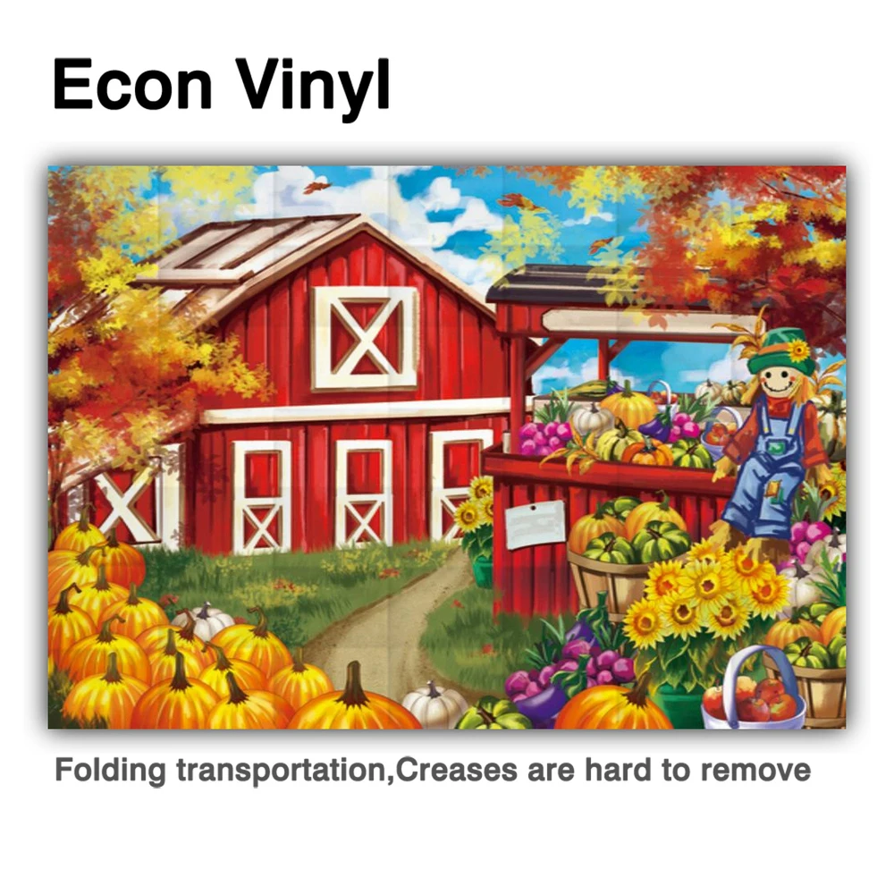 Funnytree مزرعة الحظيرة حفلة خلفية الخريف اليقطين الشكر زهرة باريار البيت فزاعة العشب خلفية عيد ميلاد