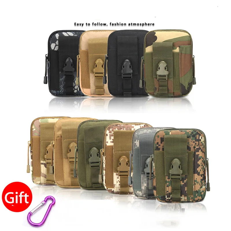 Molle Waist Belt Bag Case for Samsung galaxy s10 A50 s8 S9 A8 A6 A5 meizu Sony Infinix mobile phone running Military Sports bag