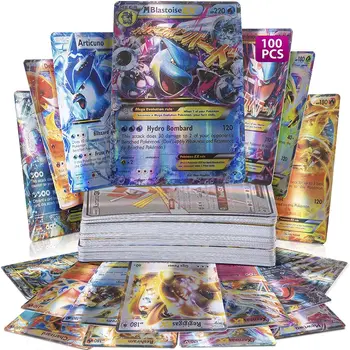 포켓몬 카드 복제 불가 울트라 레어 TCG 스타일 카드, 홀로 EX 풀 아트, 20 GX, 20 메가, 59 EX 아트, 에너지 1 개, 100PC 