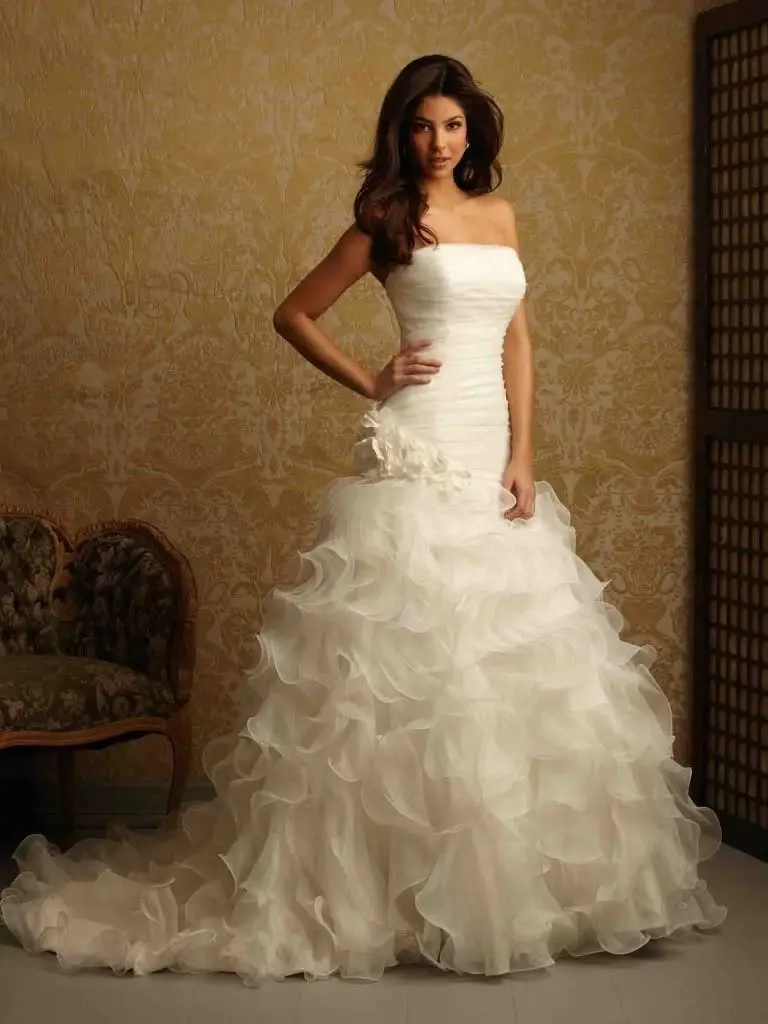 2021 جديد vestidos de novia sencillos y البسيط الملابس المخصصة خمر فورماليس صورة ظلية فستان زفاف مفصل فساتين الزفاف