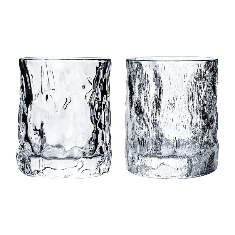 

Vintage Glacier Pattern Big Milk Cup Transparent Glass Water Cup Female Summer Beer Cup Tea Coffee Fruit Juice Cup Party Gifts