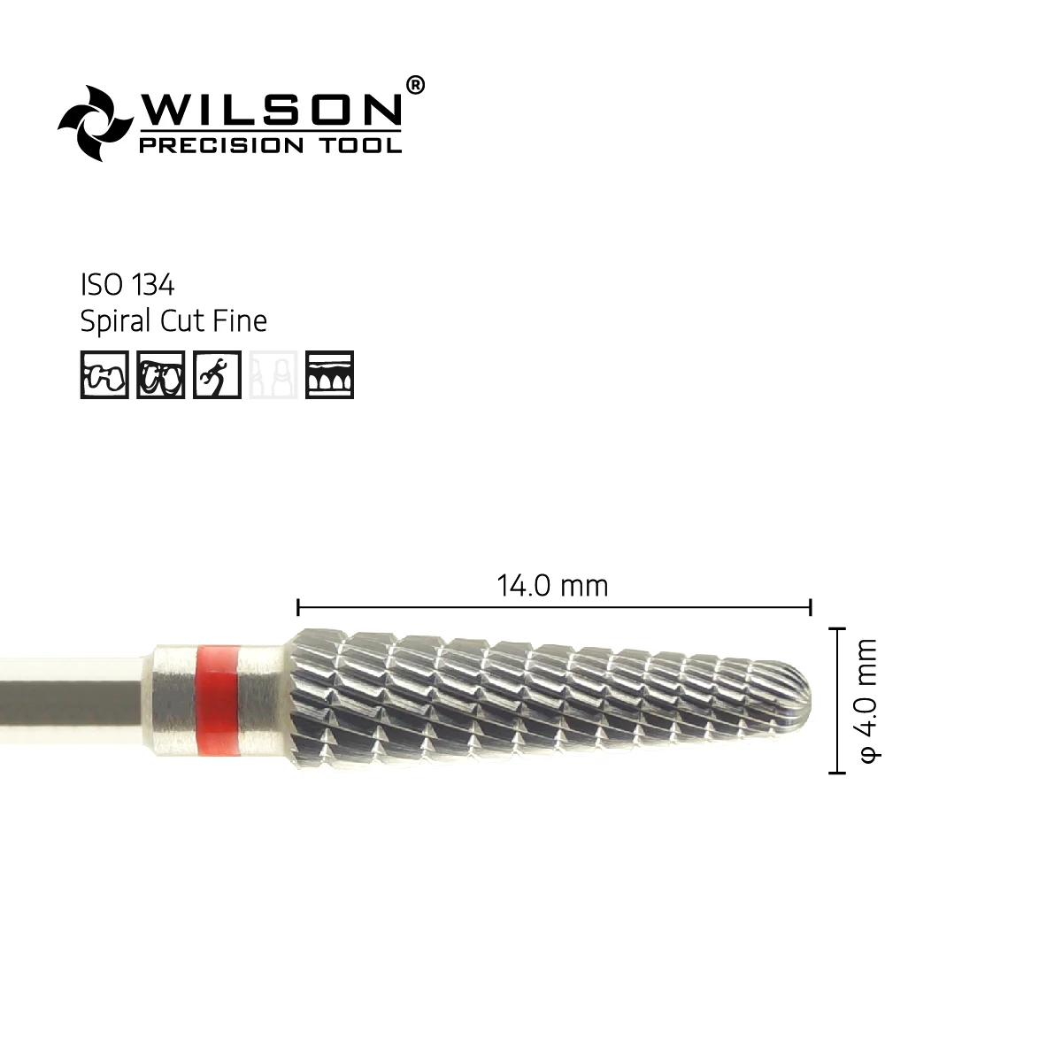 WilsonDental Burs 5001406 Pieza De Baja Velocidad Tungsten Carbide Dental Burs for Trimming Acrylic/Metal/Dental Cast Porcelain