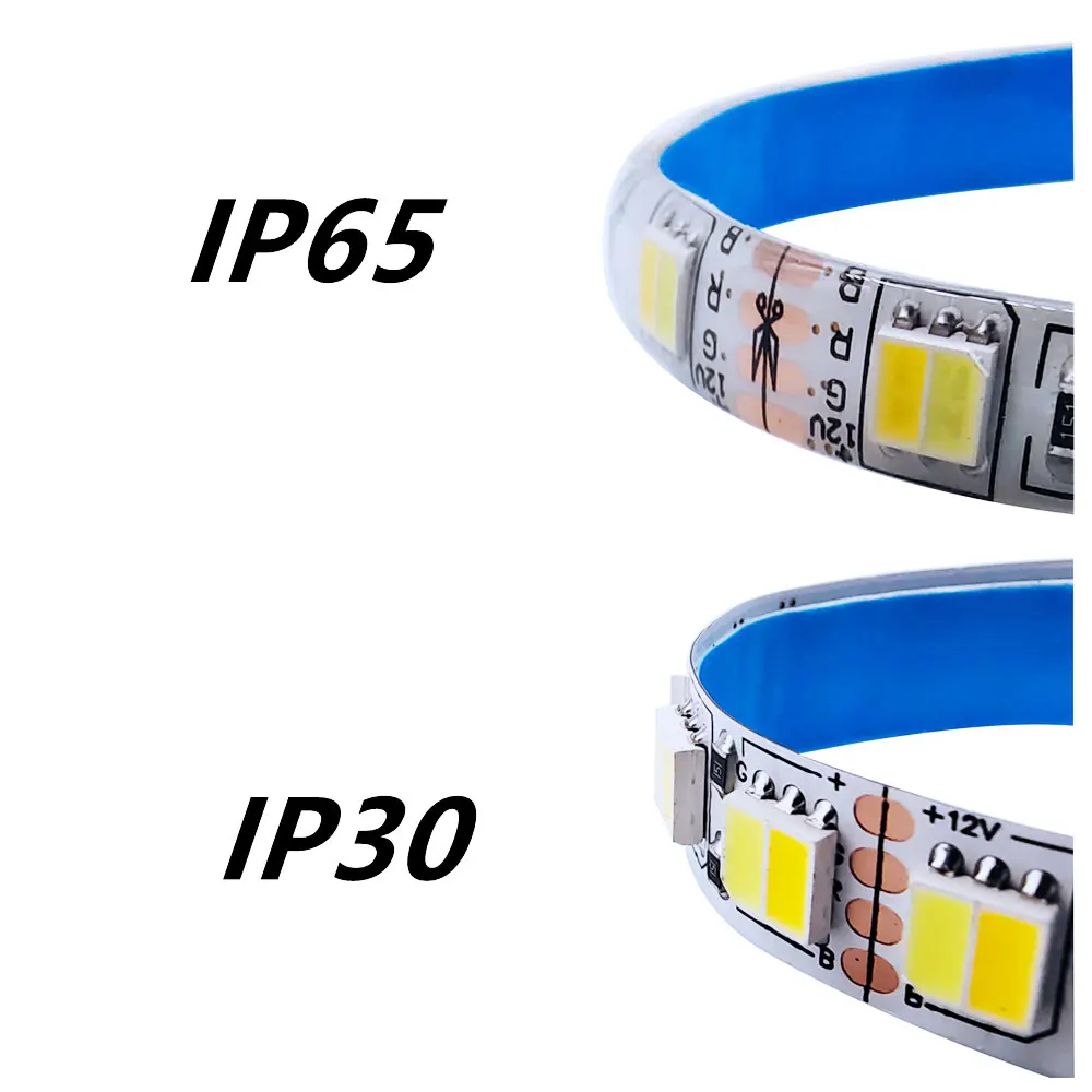 DC12/24V 5050 RGB RGBW RGBWW CCT Led Strip Light 4Pin 60/120Led/M Color Temperature Adjustable White PCB Waterproof IP30/65 5M