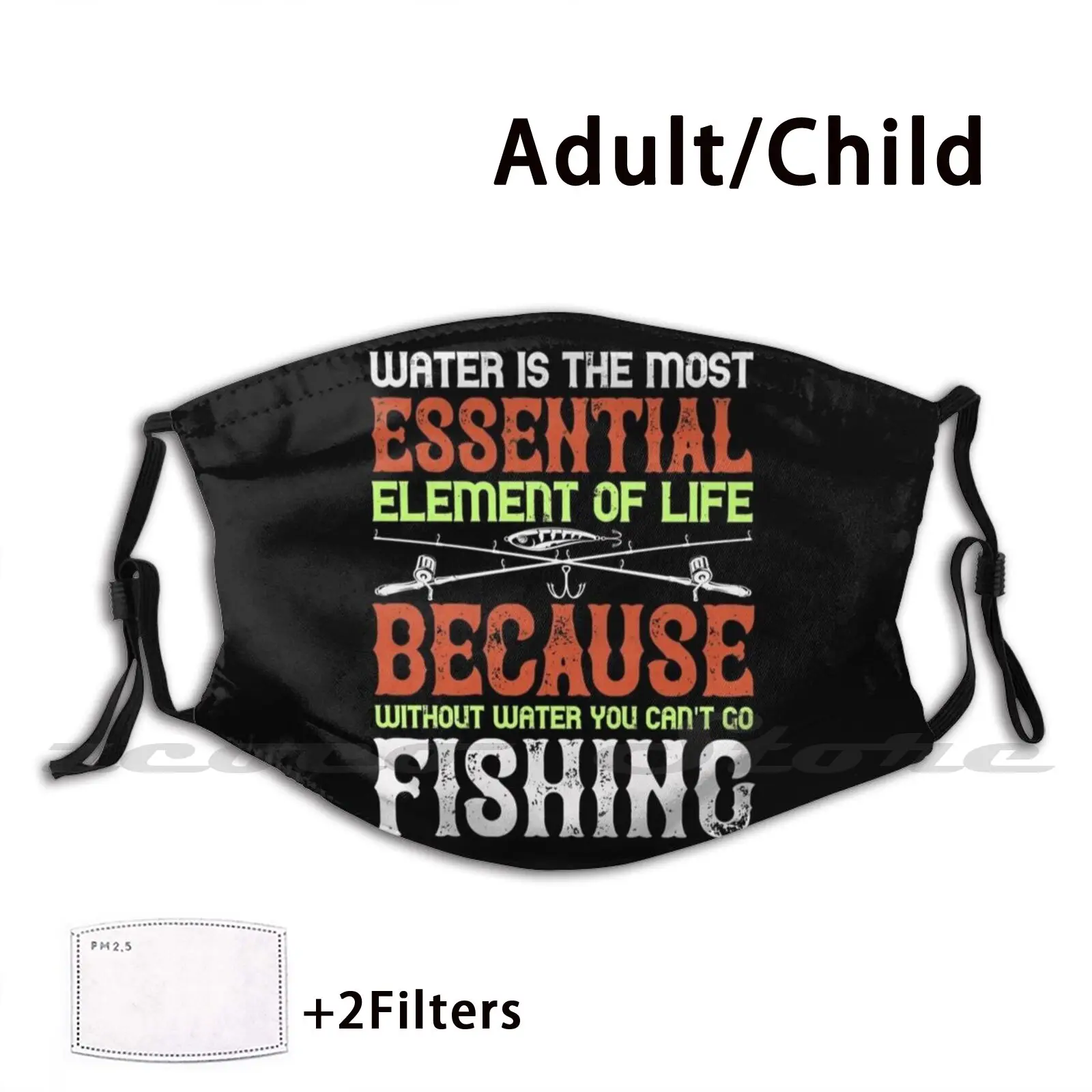 

Funny Fisherman Addicted To Fishing Mask Cloth Reusable Print Filter Washable Fishing Fisherman Fishing Rod Sport