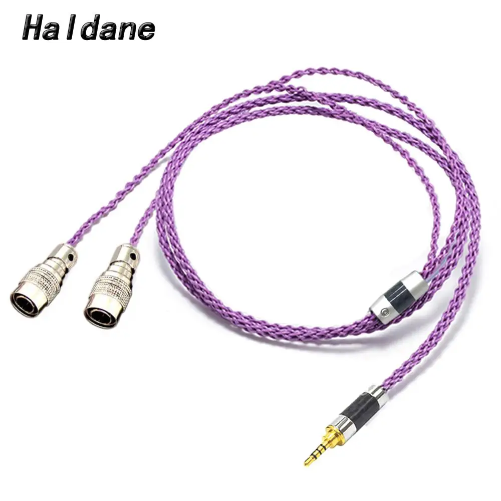 

Haldane HIFI 2.5/3.5/4.4/6.35mm/4pin XLR Balanced Earphone Headphone Upgrade Cable for Mr Speakers Ether Alpha Dog Prime