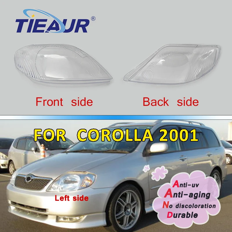

Headlight Headlamp Transparent Glass Lens Cover for Corolla Mask Auto-Shell 2001 Front Lampshade Replacement DIY