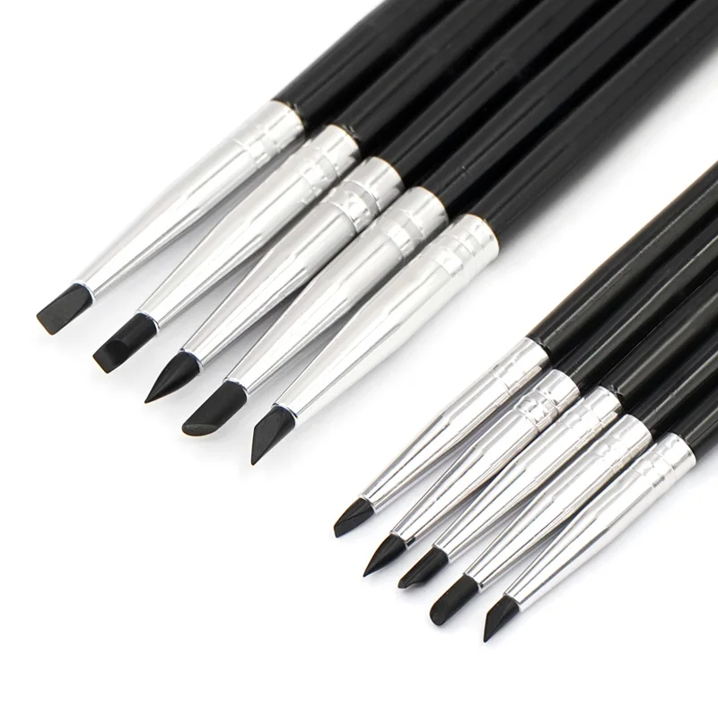 5/10pcs Dental Porcelain Brush pens Shaping Silicone Adhesive Composite Cement Resin Brush Dental Technician Tools Lab Supplies