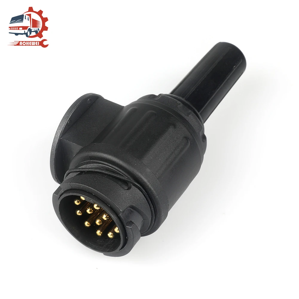 AOHEWEI 13 Pin Trailer Plug 12V Waterproof Electronic Towbar Adapter Connector Socket Parts for Truck RV Lorry Caravan