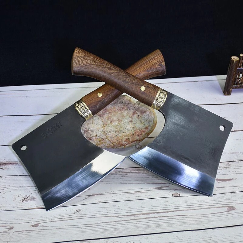 Longquan handmade Dagobo bone knife household kitchen special knife axe ghost hand for sharp and durable single-hand axe