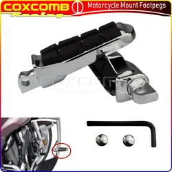 Motorcycle Chrome Highway Victory Cross Country Footrest Rear Passenger Tombstone Foot Pegs For Harley Sportster Dyna Custom