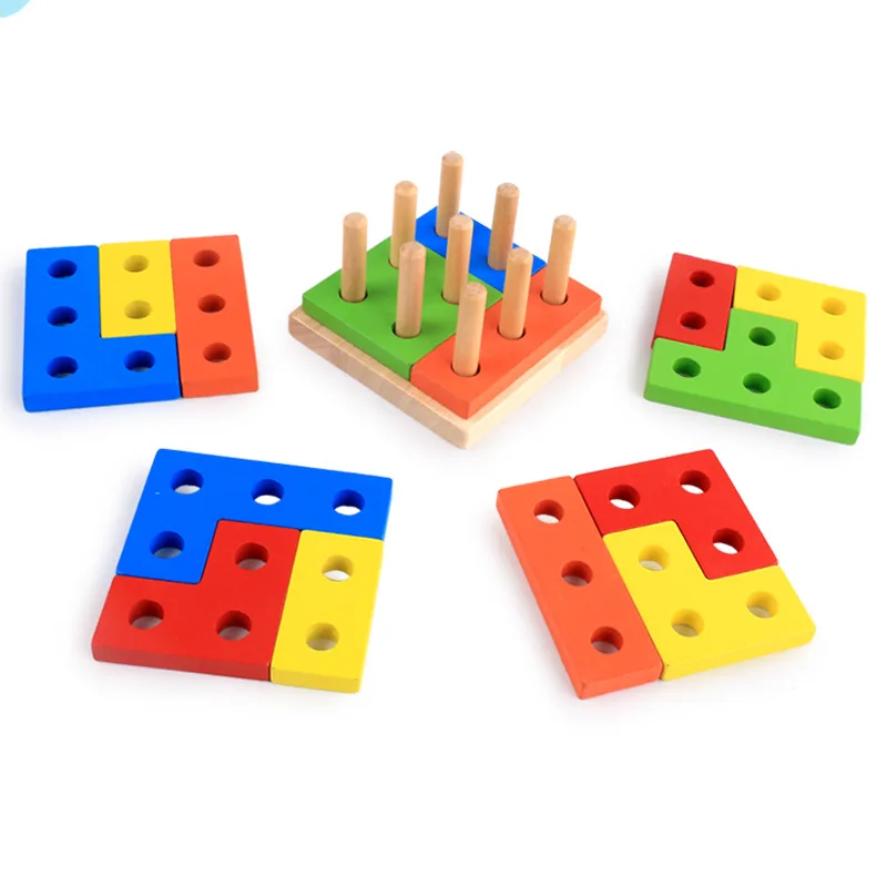 Brinquedos Montessori Brinquedos Educativos Matemática De Madeira para Crianças Aprendizagem Precoce Melhora a Inteligência das Crianças Formas Geométricas Correspondência