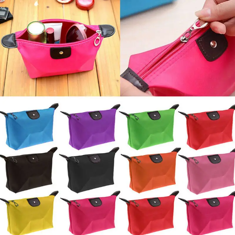 Women Travel Toiletry Make Up Cosmetic Pouch Bag Waterproof Nylon Wash Bags Clutch Case Cosmetic Bag Makeup Organizer