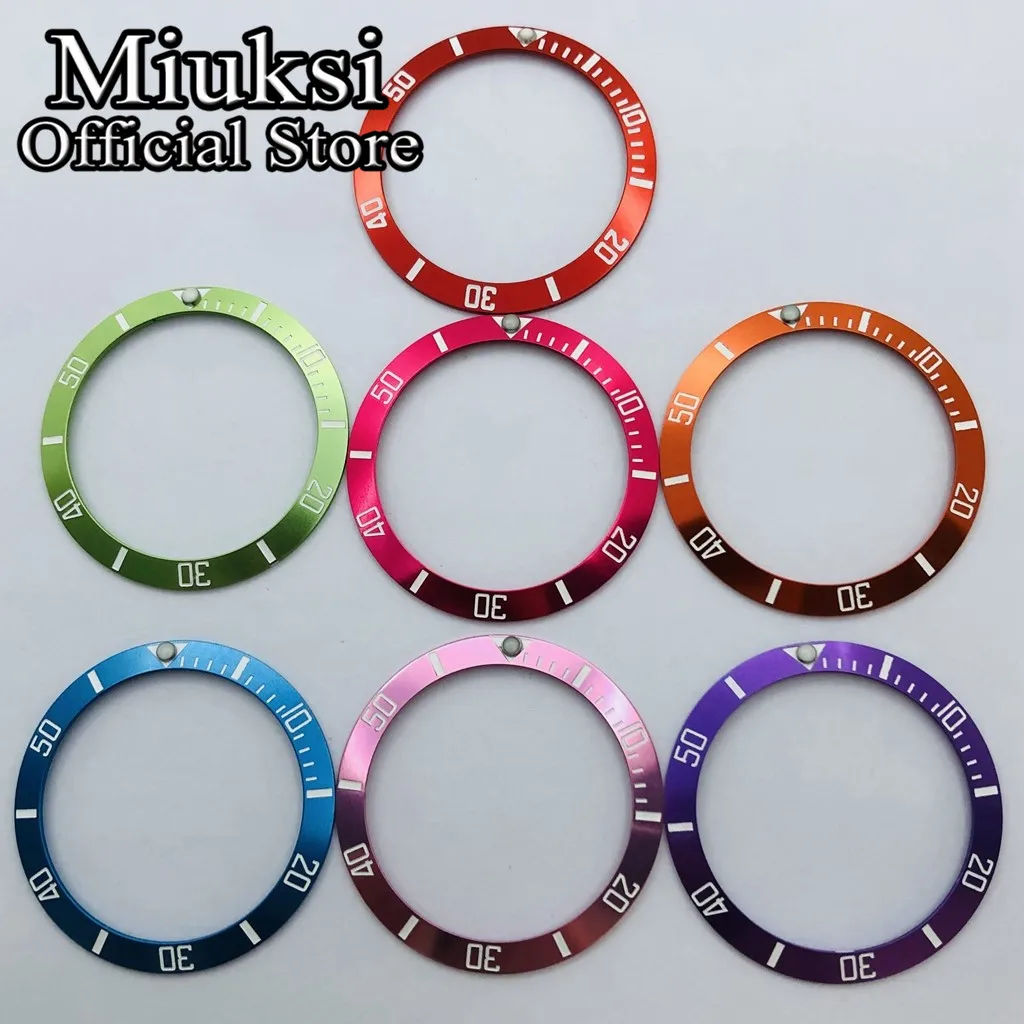 Miuksi high quality 38mm aluminum bezel insert fit 40mm watch case