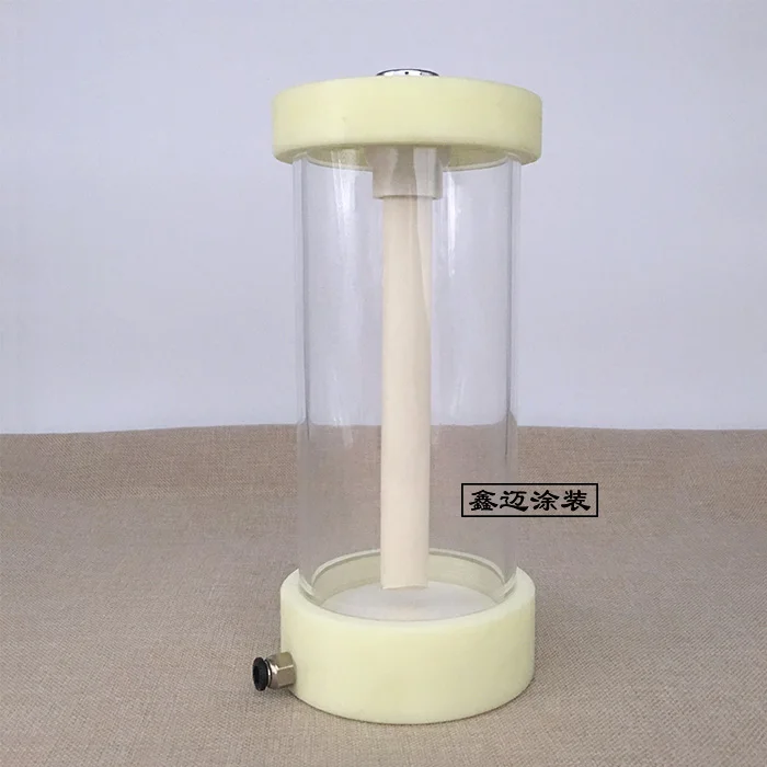 Electrostatic Powder Coating Hopper Experimental Small Powder Cup Plexiglass with Fluidizing Plate and Powder Pump