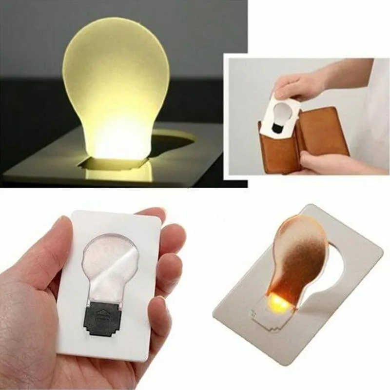 1pc lampada da scrivania regali portatili pieghevole LED luce notturna lampadine di credito portafoglio tascabile per la casa Mini carta carina decorazioni ultrasottili bambini H5V7