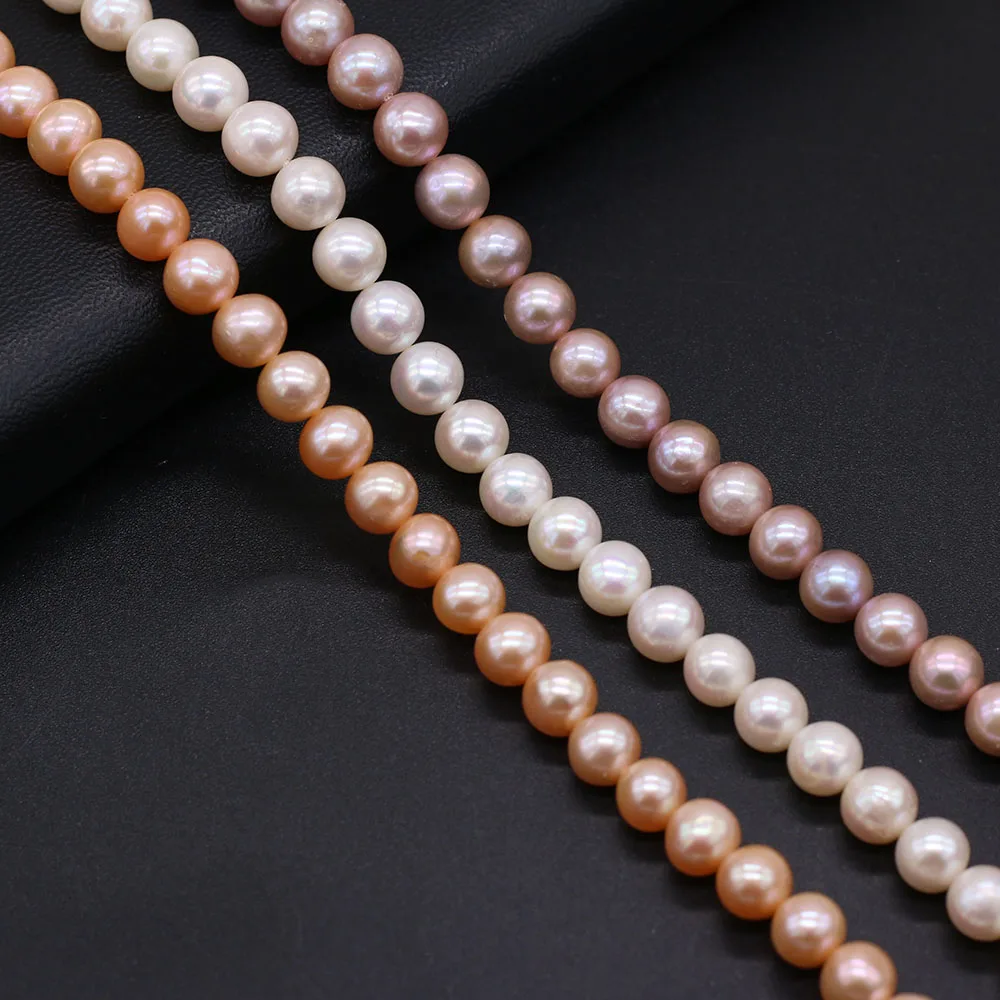 High Quality Natural Freshwater 3A Pearls Beads White Oval Loose Pearl Bead For Jewelry DIY Bracelet Necklace Accessories Making
